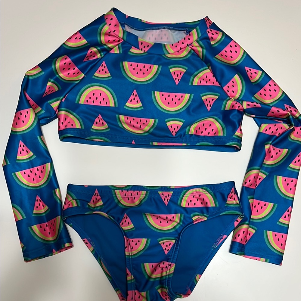 Cat & Jack Kids Swim Bikini - Blue and Pink Watermelon Print